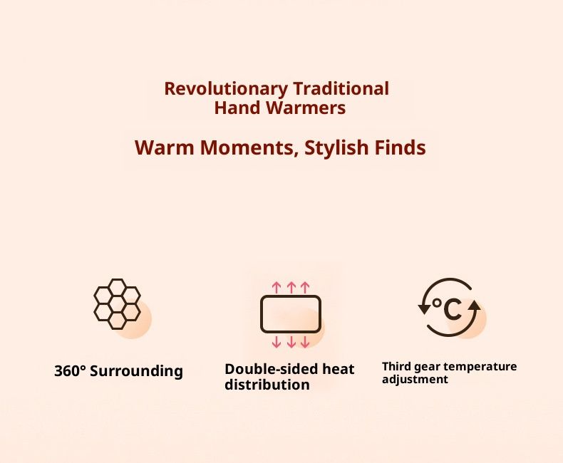 Digital Display Hand Warmer – USB Rechargeable Portable Heating Pad With Aluminum Heat Diffusion, 3-6H Battery Life_voghion.com