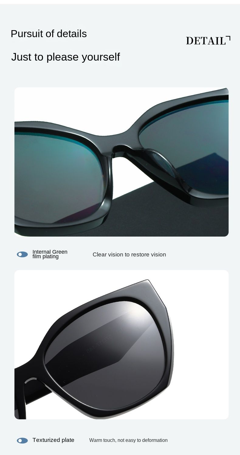 Rectangular Panel, Three-dimensional Chevron Pattern, Sun Glasses Model 5018_voghion.com