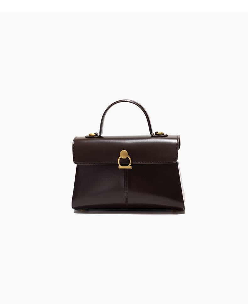 Vintage-inspirierte Handtasche aus PU-Leder für Damen – Stilvolle Umhänge- und Schultertasche mit Schlossverschluss, geräumigem Innenraum, in verschiedenen Farben erhältlich_voghion.com