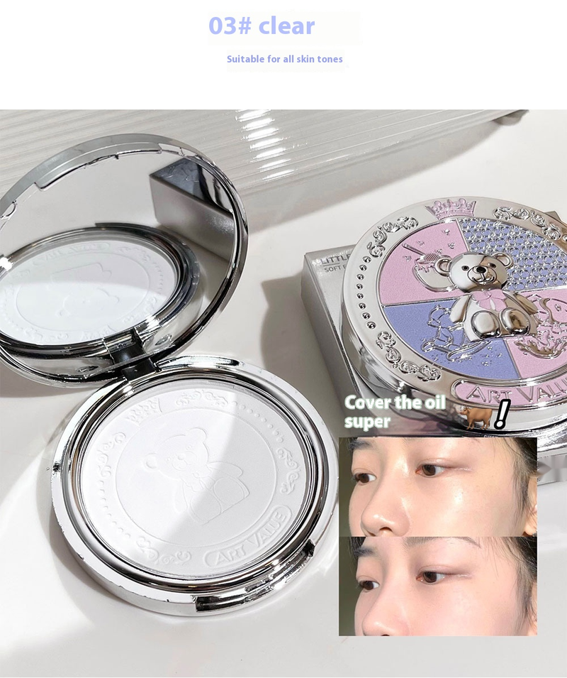 2024 Krása Novinka Art Value Bear Knight Matte Powder Mist Face Clear Soft Scorched Powder Non Fluting Powder Beautiful Powder_voghion.com