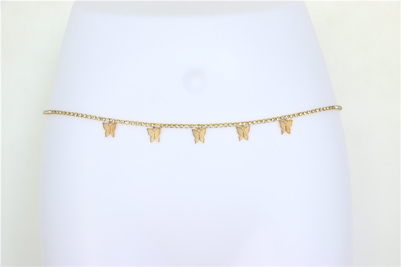 Ornamento della vita della catena della vita della catena della vita della catena del trapano di fila singola del pendente della farfalla del strass di personalità di modo_voghion.com