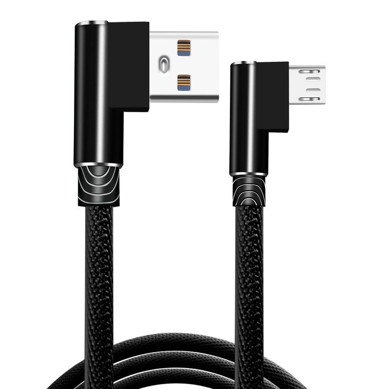 Cablu de date pentru jocuri țesut din aliaj de aluminiu, cu cot dublu, pentru festivaluri de muzică, 1m, 2m, 3m, potrivit pentru cablul de încărcare pentru telefonul mobil Apple Type-C_voghion.com