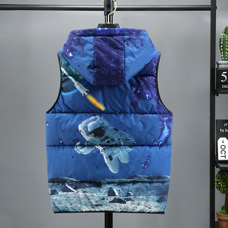 Men's Clothing Vest Men's Autumn And Winter Thickened Down Cotton Winter Waistcoat Jacket Youth Version Handsome Double-sided Vest Shoulder Vest_voghion.com