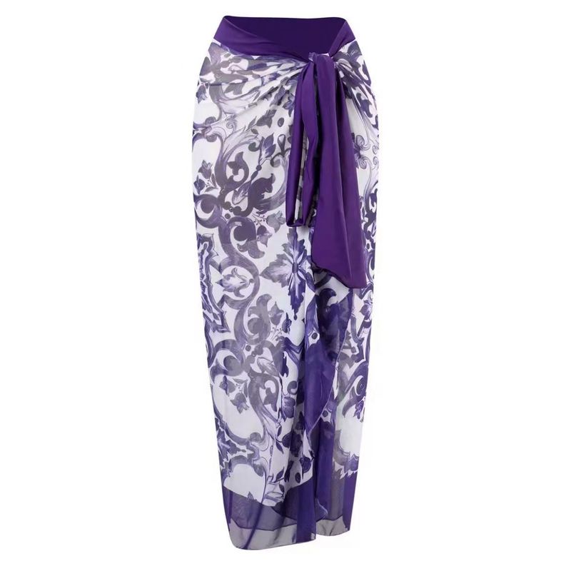 Damen Einteiliger Badeanzug mit Retro-Print, für heiße Quellen, Urlaub, Strandkleid, Bikini-Set_voghion.com