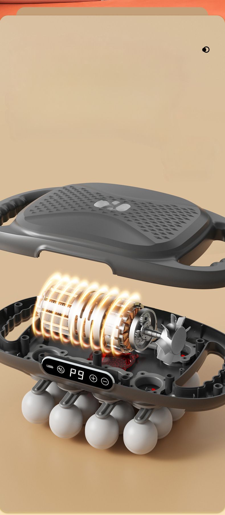 Massaggiatore per il rilassamento muscolare a impatto profondo con vibrazione multi-testa e pistola per fascia di livello professionale a sedici testine_voghion.com