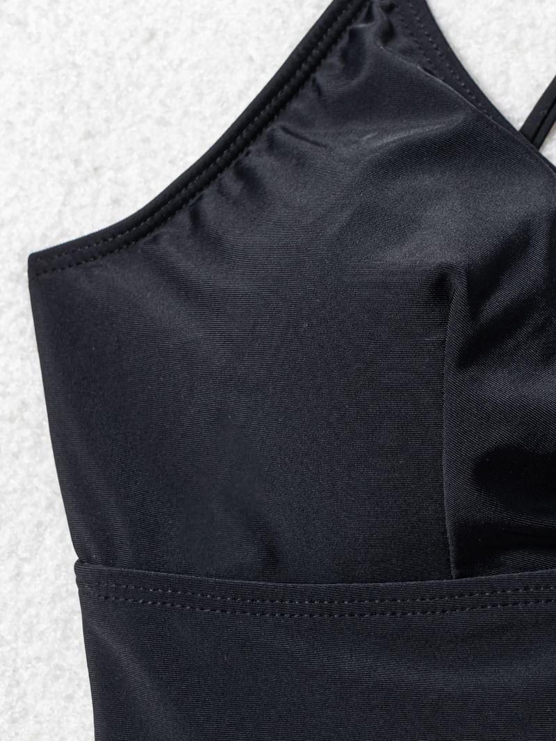 Damenbekleidung Neuer konservativer Einteiler Damen-Badeanzug Hot Spring Sexy schwarzer enger Bikini-Badeanzug_voghion.com
