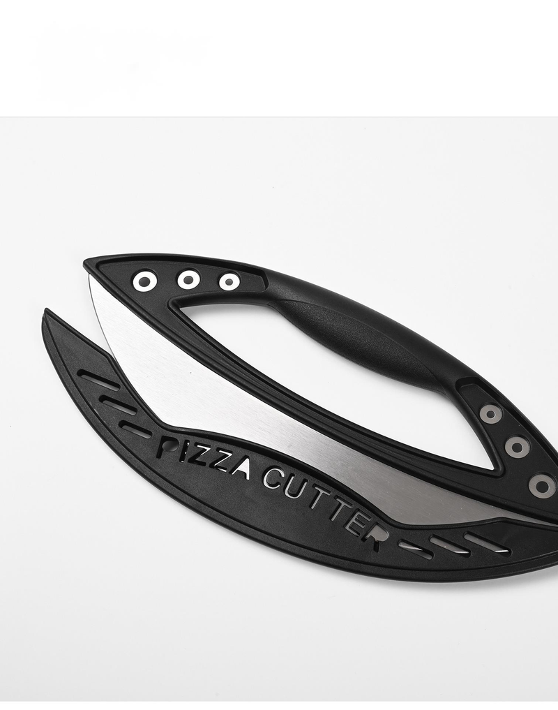 Stainless Steel Cutter Half Round Ring Pizza Herb Large Multi-Functional Slicing Knife Baking Tool_voghion.com