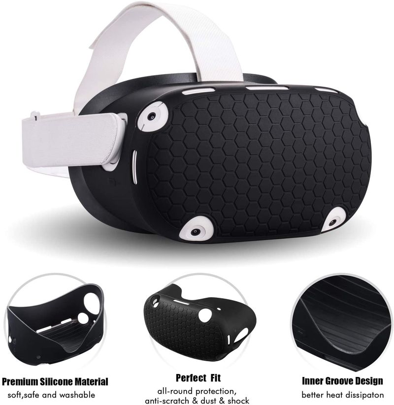 Για αξεσουάρ Oculus Quest 2 Θήκη λαβής κάλυμμα προσώπου από σιλικόνη 50 τμχ Κάλυμμα φακού μίας χρήσης για ακουστικά VR Oculus Quest 2_voghion.com