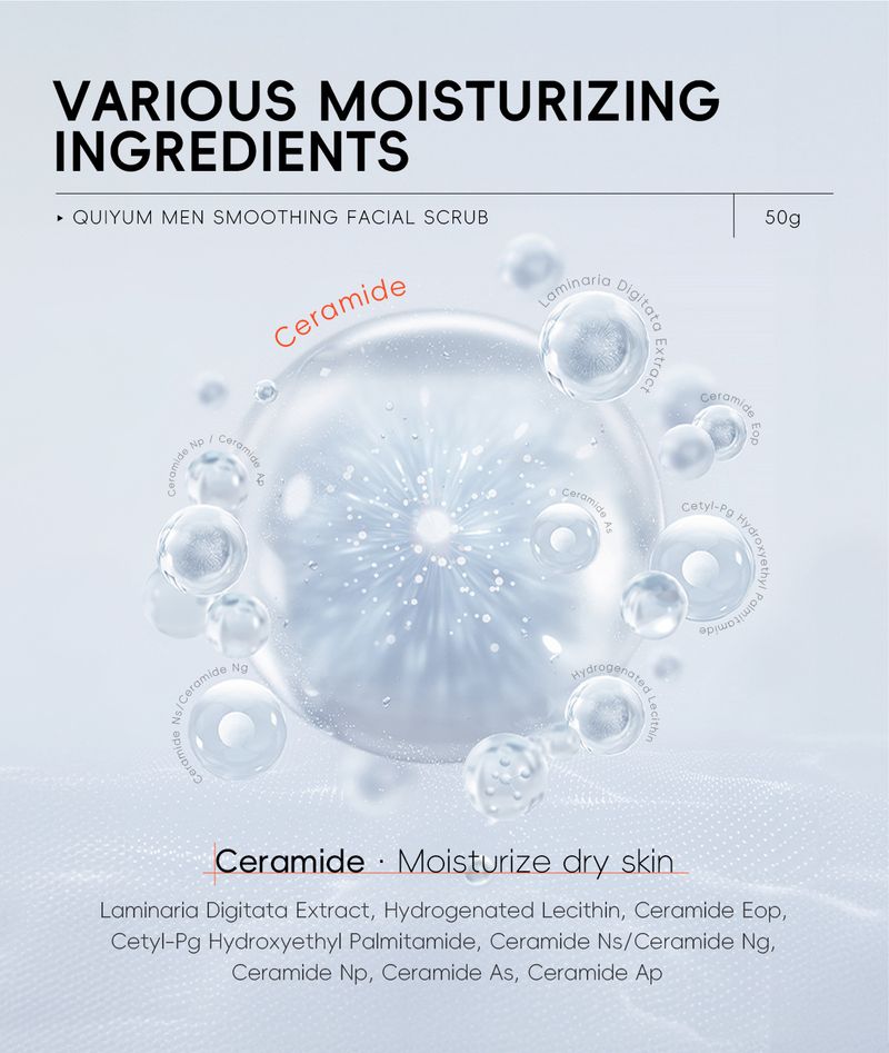 Peelings & Körperbehandlungen Glattes Gesichtspeeling für Männer, 50 g, saubere Poren, Hautpflegeprodukte für Männer_voghion.com