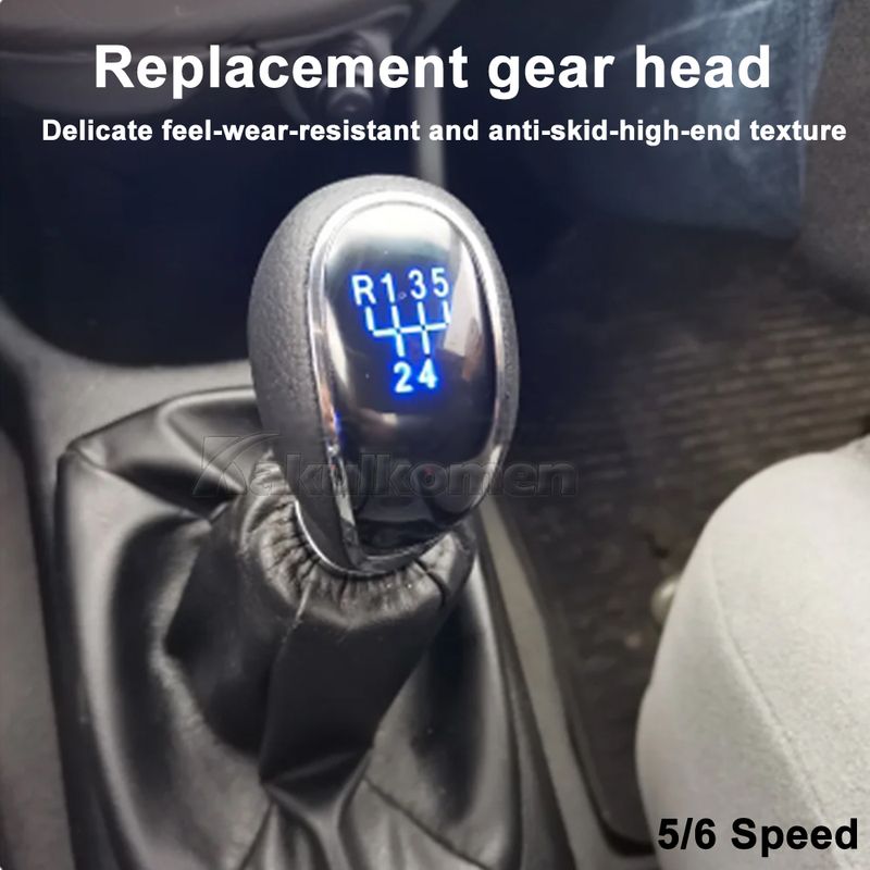 Blue/Red LED 5 6 Speed Car Gear Shift Knob Manual Handle Head Lever For Vauxhall Buick Astra Insignia 2009 2010 2011 2_voghion.com