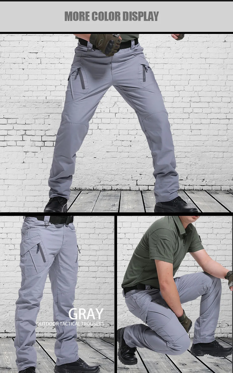 Nei Taktesch Hosen fir Männer mat verschiddenen Täsche-Elastizitéiten, Militär, Urban Pendler, Tacitcal Hosen, Männer, Slim Fat Cargo Hosen, 5XL_voghion.com
