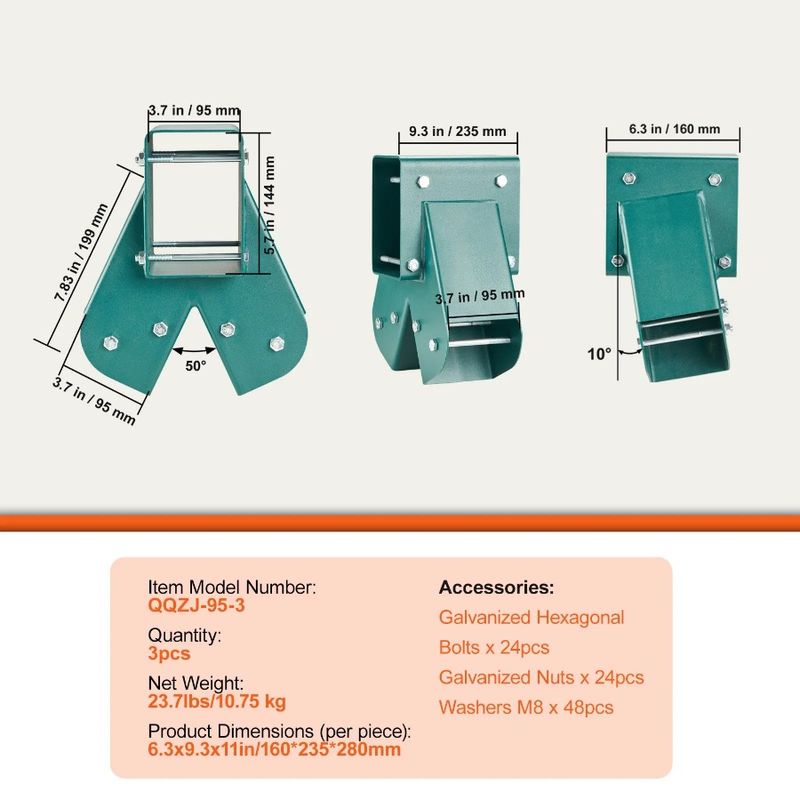 Set Brackets, Mounting Middle Heavy Sw Set Swing Carbon Bracket Hardware Hardware, Set Steel Swing DIY With Swing A-Frame Duty_voghion.com