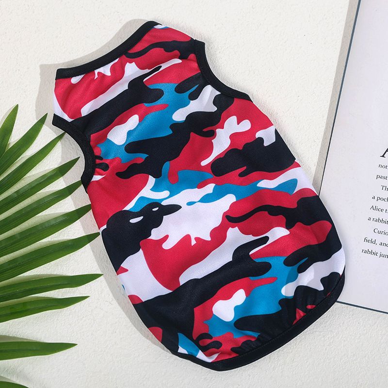Kleding Huisdier Zonbescherming Kleding Nieuwe Camouflage Teddy Hond Kat Dunne Zomeroutfit Franse Bulldog Vest_voghion.com