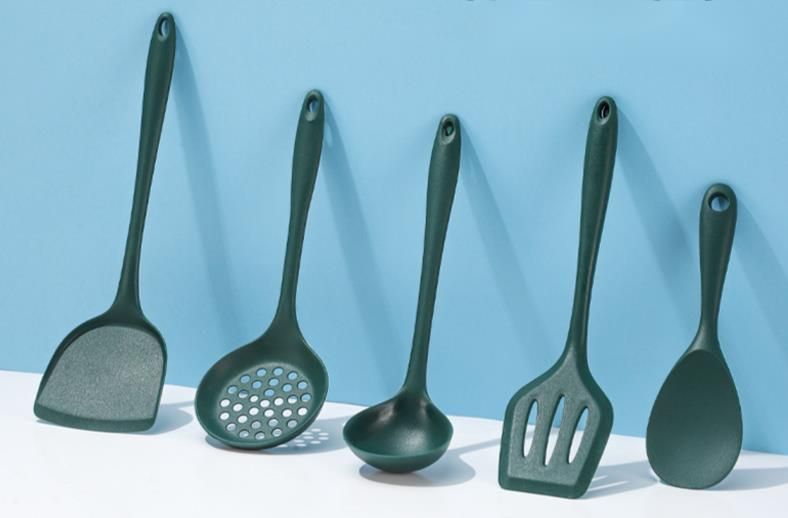 Ensemble d'ustensiles de cuisine 5 pièces, spatule en silicone antiadhésive résistante aux hautes températures, pour une utilisation quotidienne en cuisine_voghion.com