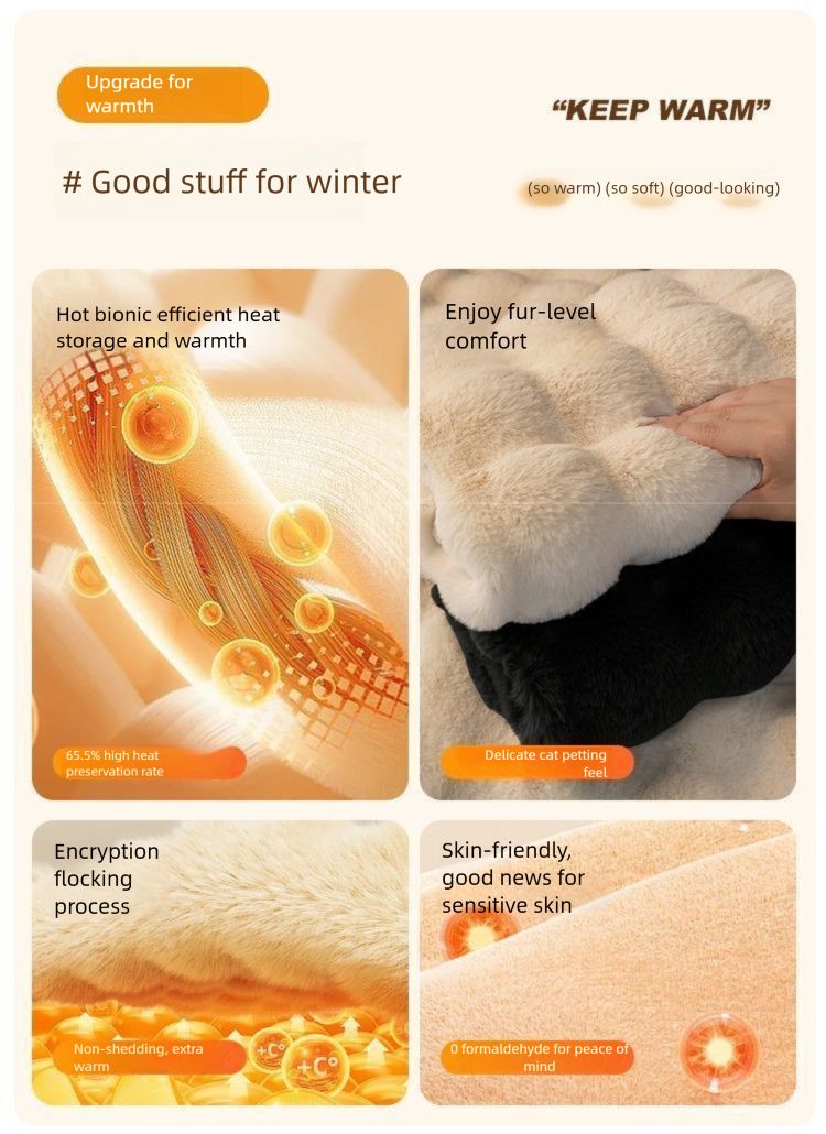 Leather Winter 2024 Rabbit Fur Plush Sofa Cushion New Non-Slip Thickened Light Luxury High-End Warm Cover_voghion.com