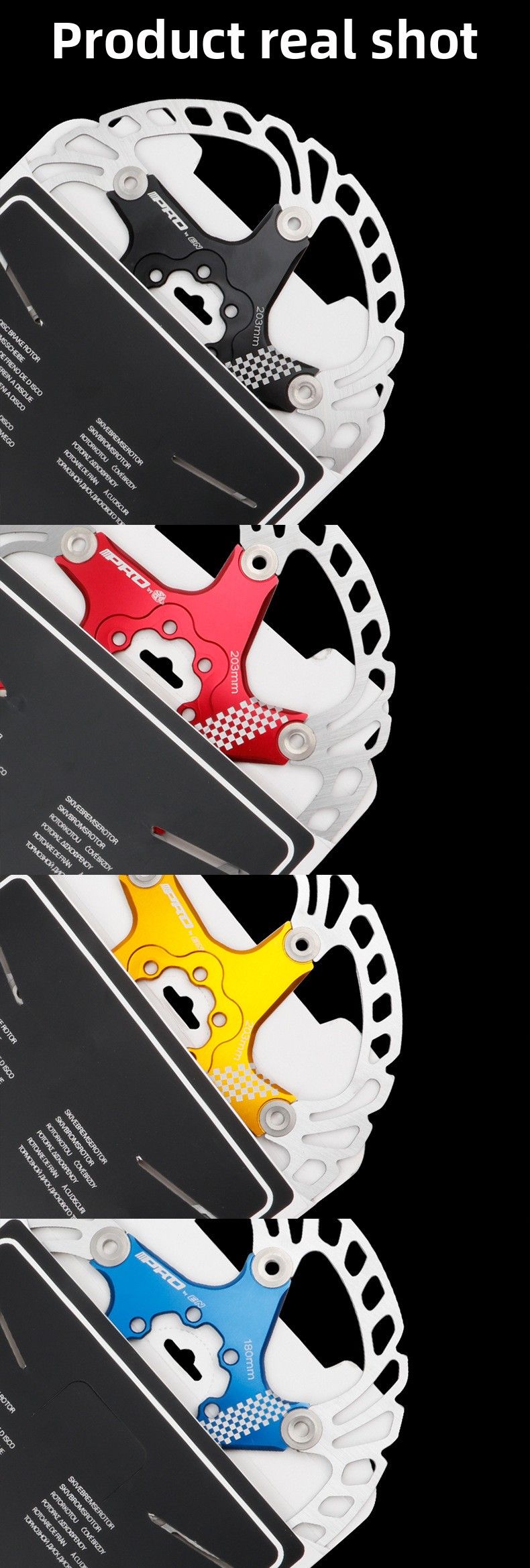 Cross-Border IIIPRO Floating Six-Spoke Rotor Fahrrad-Mountainbike-Bremsscheibe 180 160MM 203_voghion.com