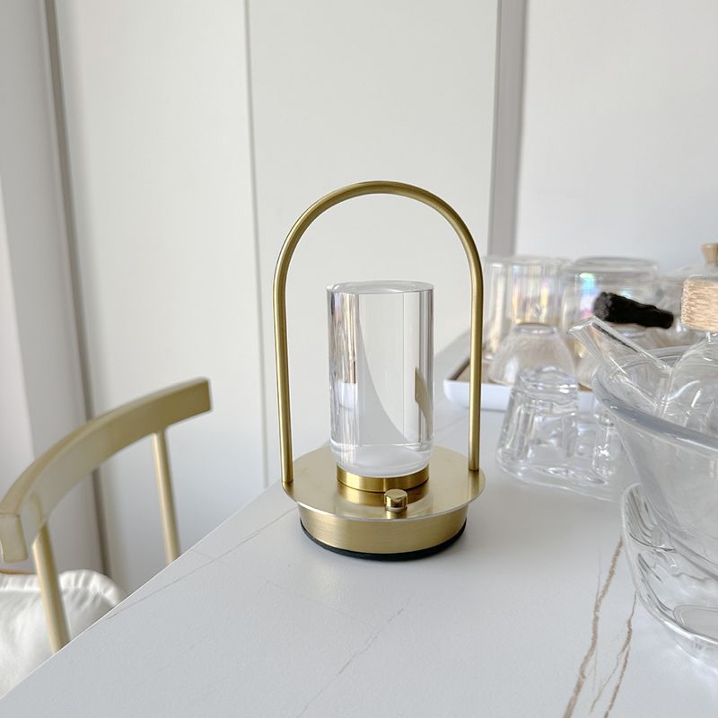 Portable Metal Table Lamp Rechargeable Cordless Touch Table Lamp 3 Color Dimming Battery Powered LED Desk Lamp For Bedroom_voghion.com