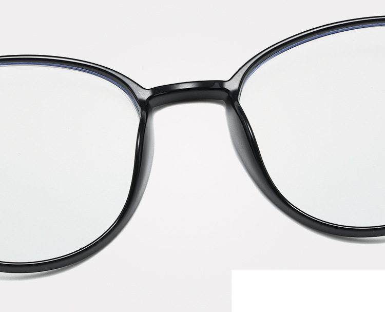Metall Anti-Blo Brëll Retro Flaachlëns Dammen Make-up Frame_voghion.com