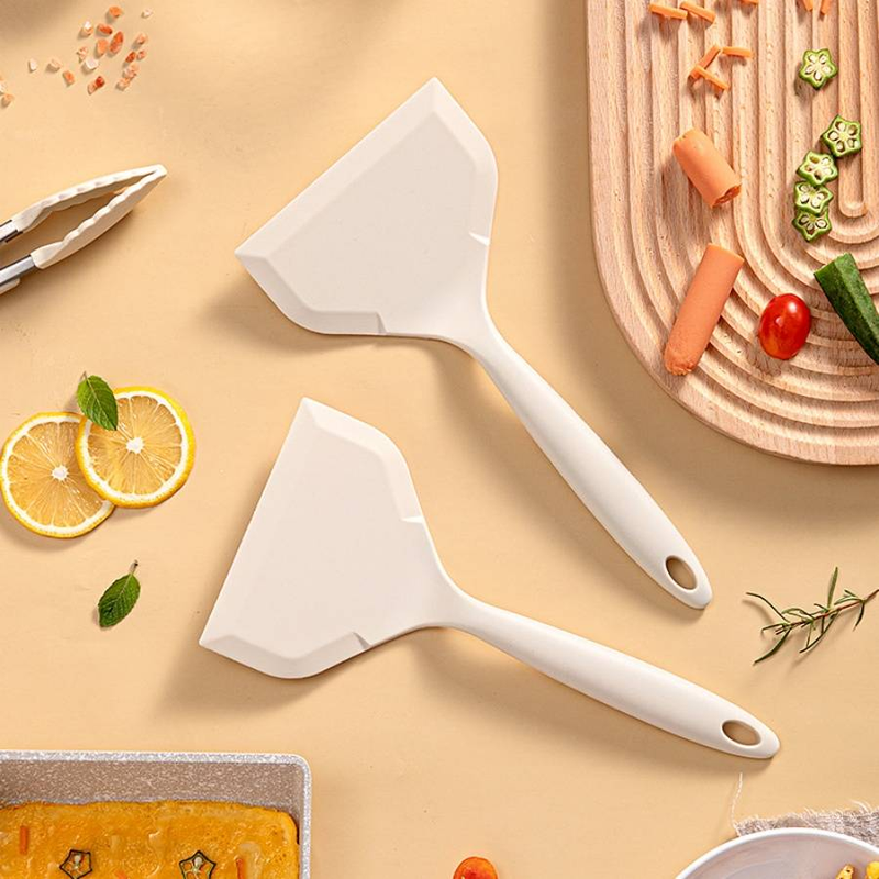 1pc Tamakiyaki espátula de silicone espátula resistente ao calor doméstico grau alimentício antiaderente frigideira sushi bife peixe panqueca cozimento colher utensílios de cozinha_voghion.com