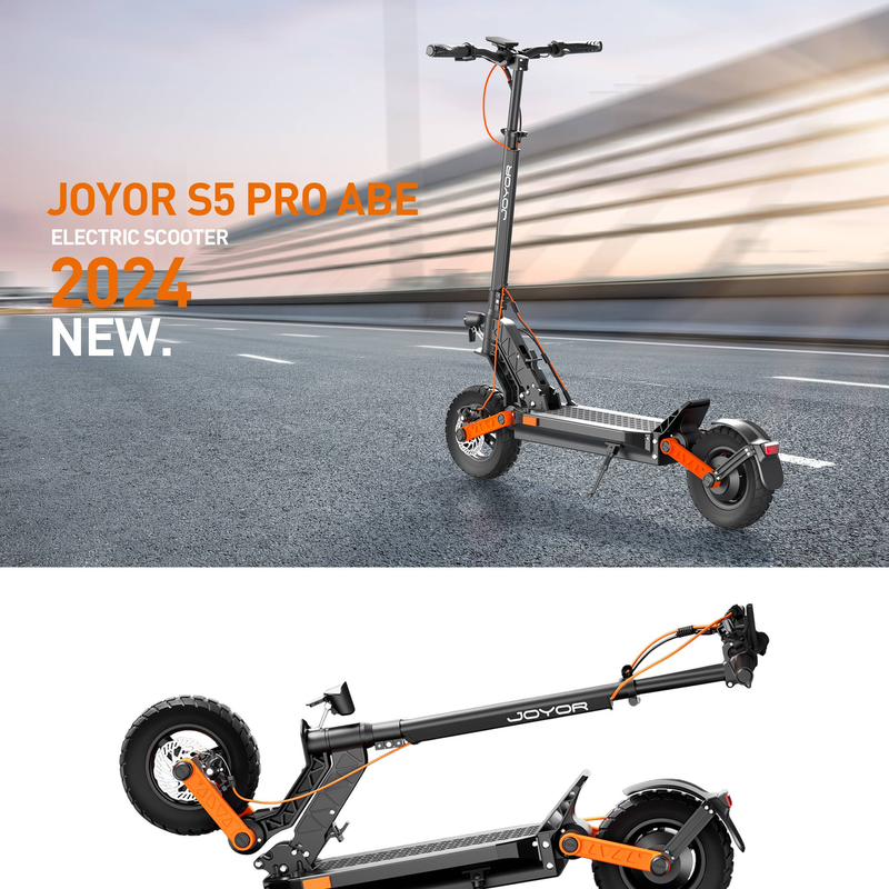 Monopattino elettrico certificato JOYOR S5 ABE Pneumatici da 10 pollici Motore da 500 W Batteria da 48 V 13 Ah 20 km/h Autonomia da 40 a 55 km Doppi freni a disco_voghion.com