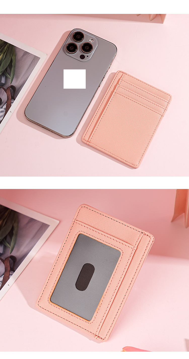 Kartenhalter Geldbörse Brieftaschen Pu-Kartentasche Dünne Multi-Card-Einfache Kartentasche Doppelseitige Bankkartenhülle_voghion.com