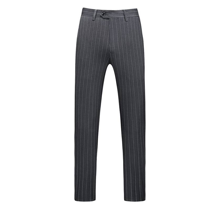 Men's Casual European And American Business Gentleman Striped Suit, Groom, Best Man, Host Three-piece Suit + Waistcoat + Long Pants_voghion.com