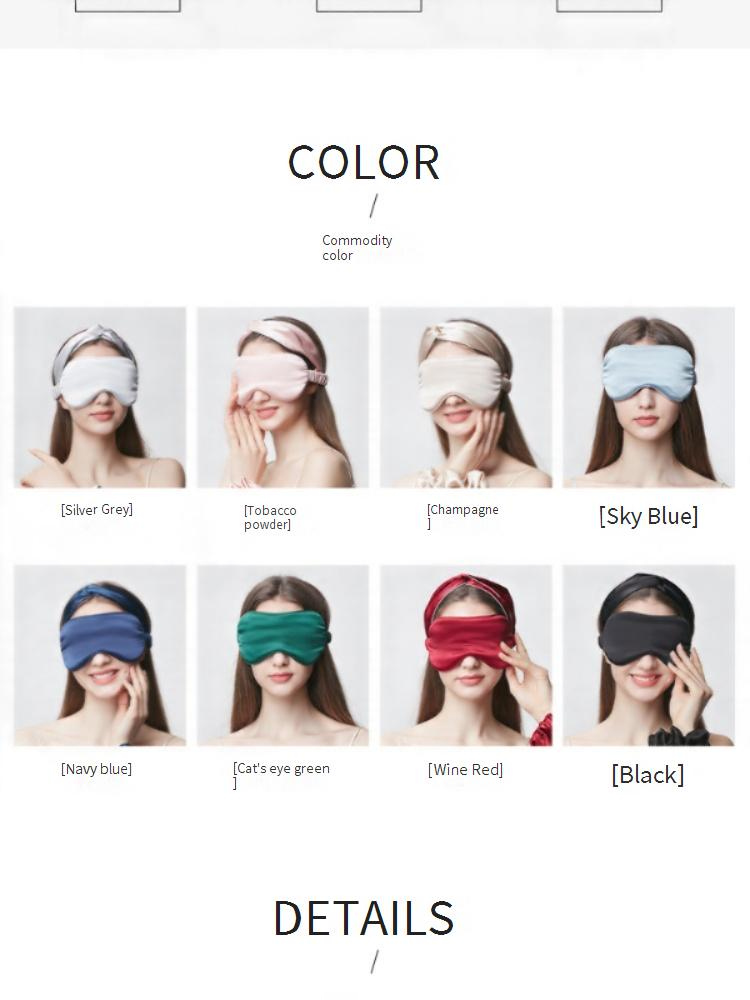100% Pure Mulberry Silk Sleep Mask - 22 Momme Thickened (Ultra-Soft & Lightweight Blocks Light No Pressure On Eyes Perfect For Travel & Meditation)_voghion.com