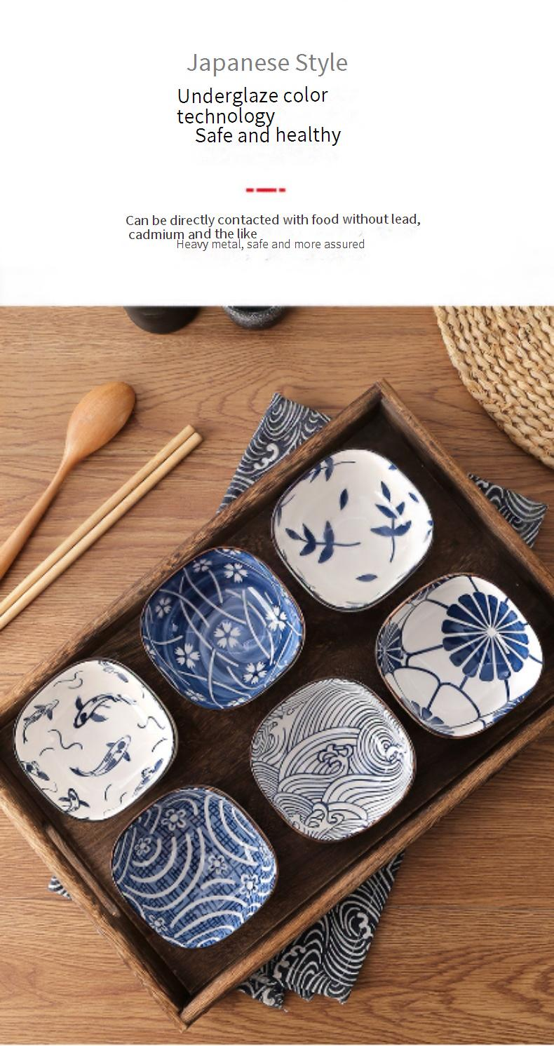 Set di 6 piccole ciotole per condimenti in ceramica, per salsa di soia, per sushi, ravioli, pentola calda, adatte al microonde, stile minimalista_voghion.com
