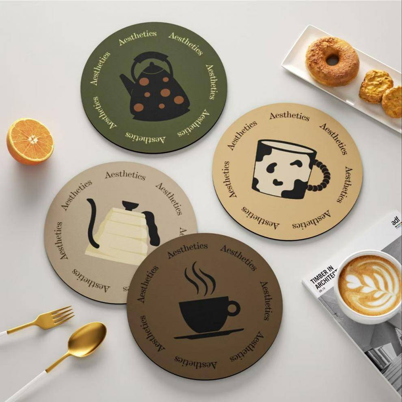 Table Mat Anti-scalding Mat Insulation Mat Vegetable Mat Bowl Mat Placemat Plate Mat Round Absorbent Quick-drying Tea Coaster Home Use_voghion.com