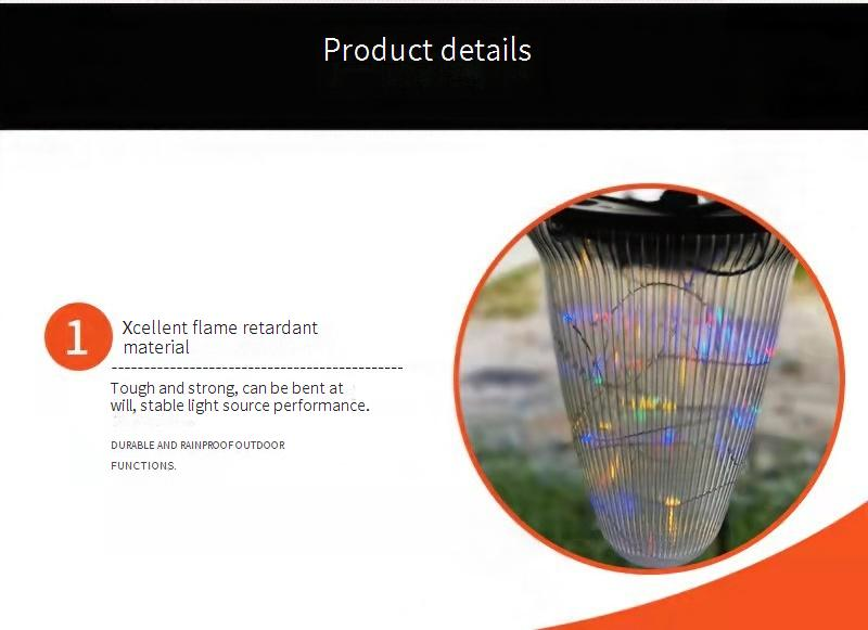 Lanterna Solar Diamond Star - Luz LED de Fada à Prova D'água IP55 para Exterior e Jardim (Branco Quente/Mudança de Cor com Certificação CE)_voghion.com