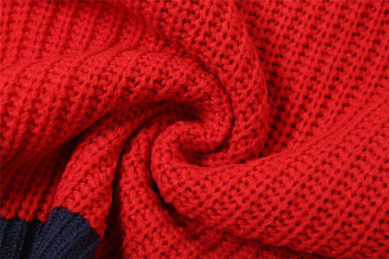 Damski, swobodny, kolorowy sweter z dzianiny z literami i guzikami, krótki rękaw, długi rękaw, modny top w stylu streetwear_voghion.com