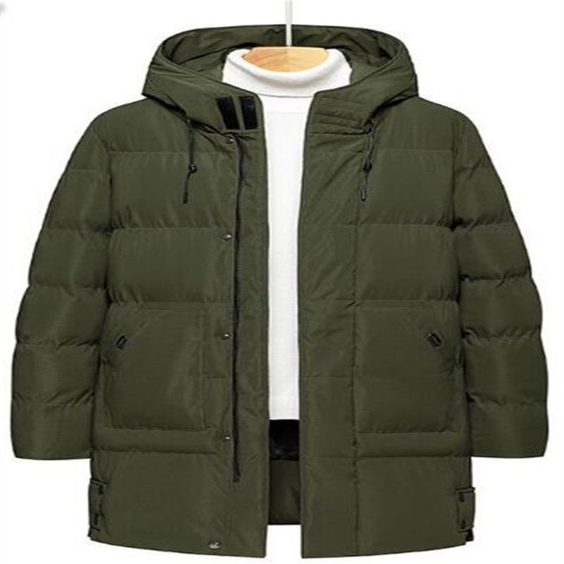 2026 Fashion Wintercoat Men 100% Polyester Pure Color Long Sleeve Casual Thick Warm Zipper Hooded Cotton-Padded Jacket M-8XL_voghion.com