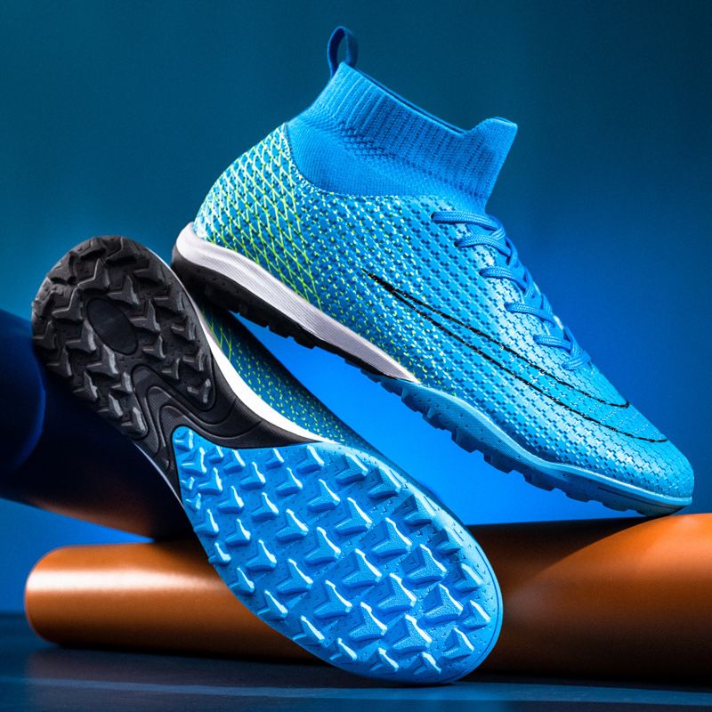 Neues Paar Fußballschuhe für Herren mit hohen Spitzen und langen, gebrochenen Nägeln, Trainingssportschuhe_voghion.com