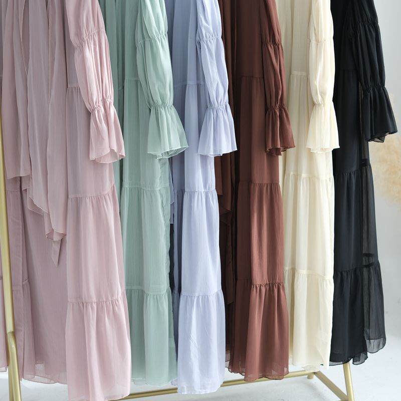 Damenbekleidung Encounter Elegantes Chiffon-Zweiteiler-Set mit Falten_voghion.com
