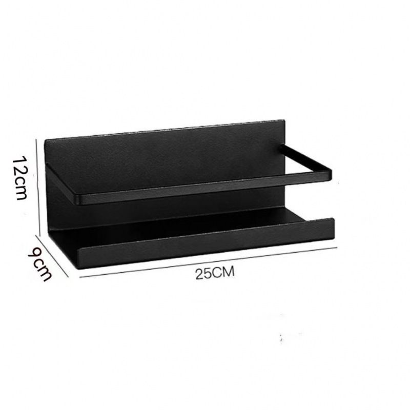 Iron Art Magnetic Refrigerator Rack Punch free Kitchen Rack Refrigerator Side Rack Home Multi function Storage Rack_voghion.com