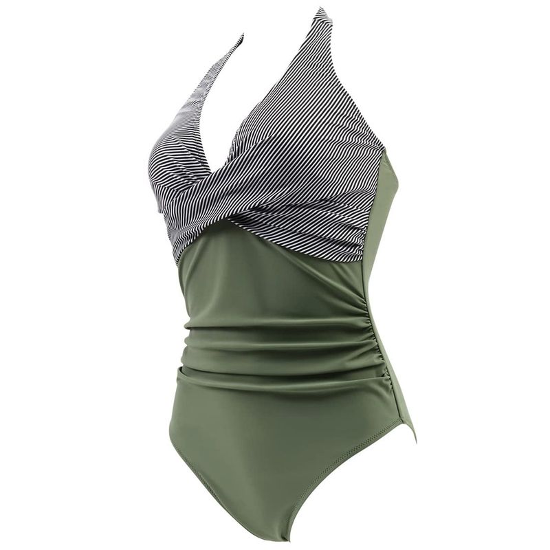 Maillot de bain sexy à lacets et dos nu multicolore, nouvelle collection 2024_voghion.com