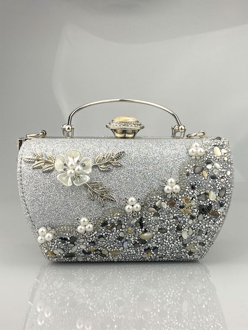 Nuova borsa da principessa 2023 con hardware, strass, decorazioni floreali, banchetti serali e occasioni formali, elegante_voghion.com