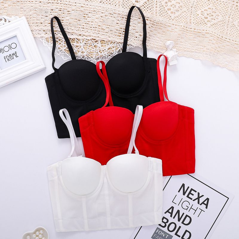 Vêtements pour femmes, caraco grande taille sans sous-vêtements, hauts pour filles sexy, style court, nombril exposé, haut tube sexy en arête de poisson, couleur unie_voghion.com