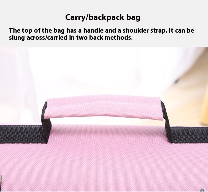 Sac à main respirant pour chat mignon de dessin animé, nouveau sac pour animaux de compagnie, sac à bandoulière portable en tissu Oxford pour chien pour une utilisation en extérieur_voghion.com