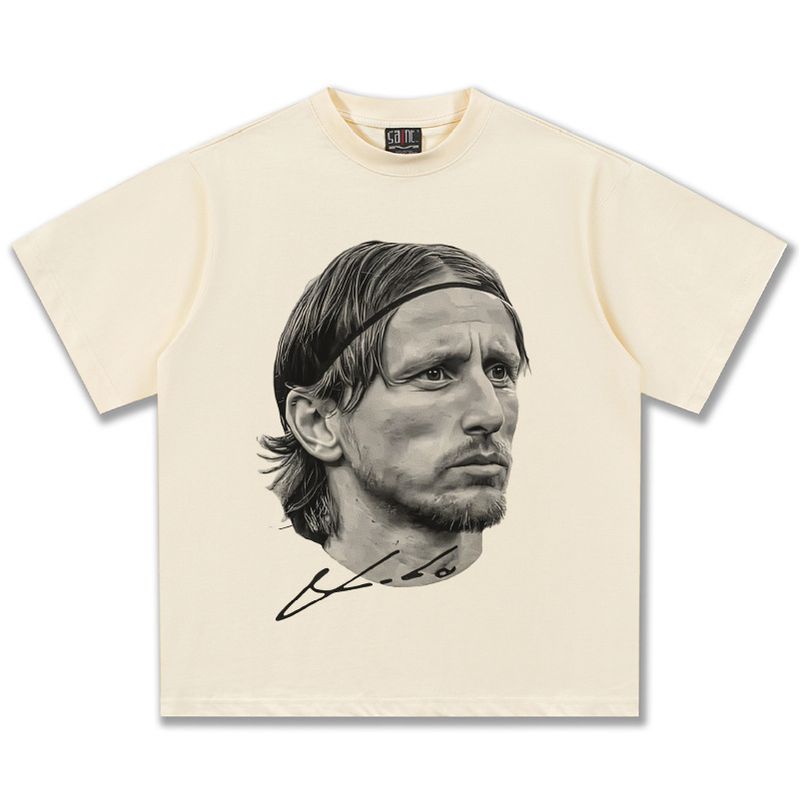 2025 New Modric American Loose Round Neck T-shirt Breathable Printed Short Sleeved Men's Base Shirt_voghion.com