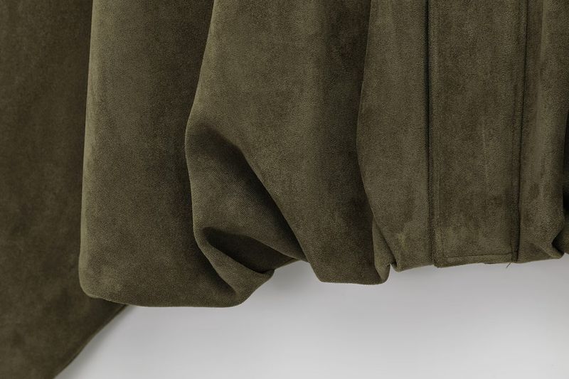Jaqueta bomber feminina outono inverno com mangas morcego, fecho de zíper, caimento solto, textura de camurça, agasalho casual – P/M/G_voghion.com