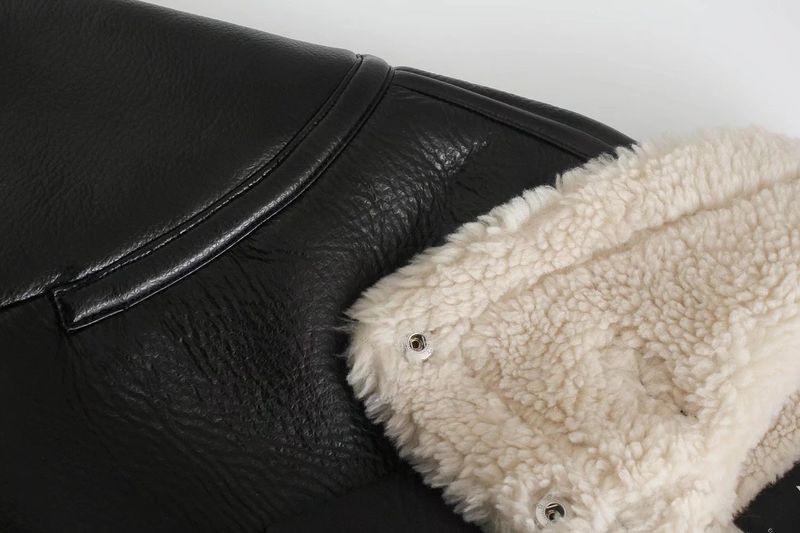 Women's clothing style street fashion fleece fur jacket coat_voghion.com