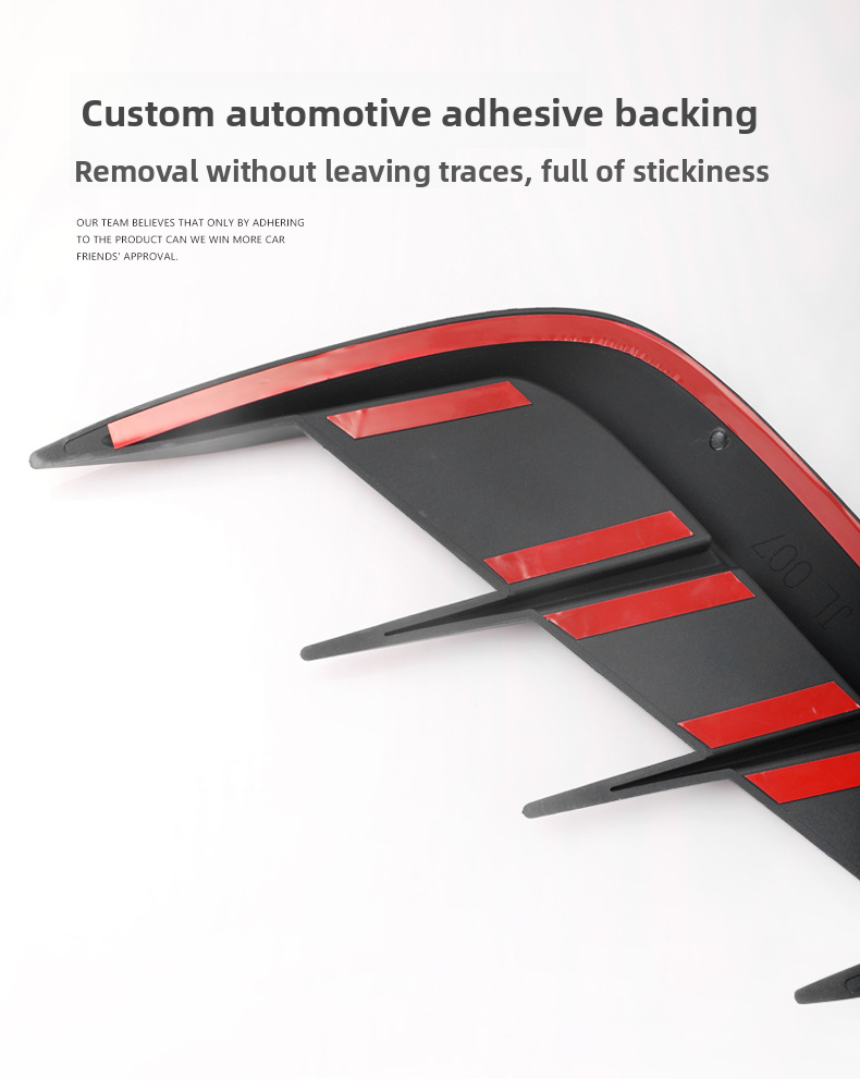 Adesivo decorativo universale per modifica del coperchio del motore, presa d'aria laterale a pinna di squalo_voghion.com