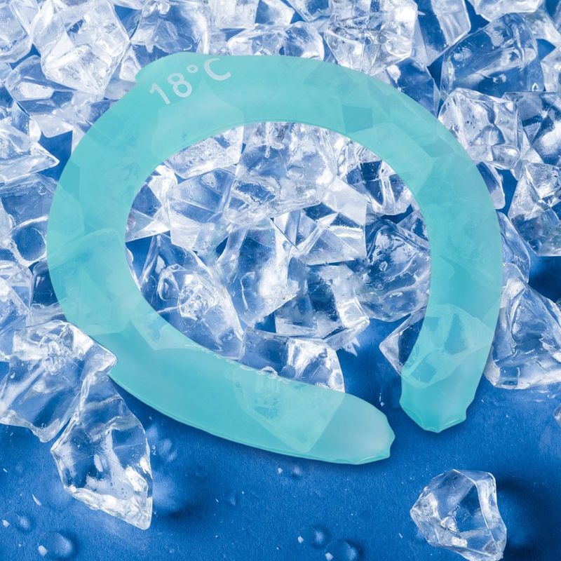 Spot PCM anello per il collo freddo artefatto di raffreddamento fisico collare freddo cuscino per ghiaccio sport all'aria aperta cuscino per ghiaccio sciarpa di ghiaccio_voghion.com