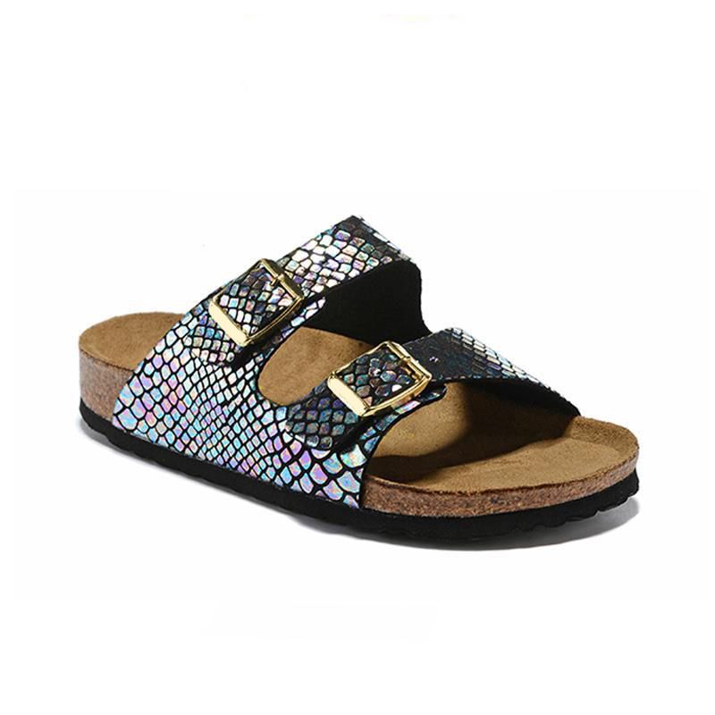 Sommer Arizona Kork Slipper für Männer Boston Clogs Flache Sandalen Nubukleder Doppelschnalle Strand Herren Designer Slider_voghion.com