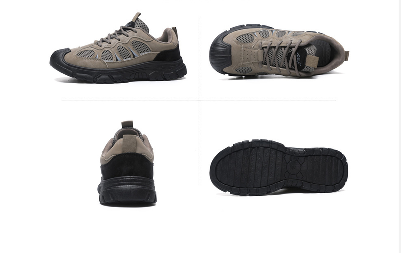 Men's shoes spring and summer new casual sports shoes thick bottom hollow breathable outdoor work shoes men hiking shoes men_voghion.com