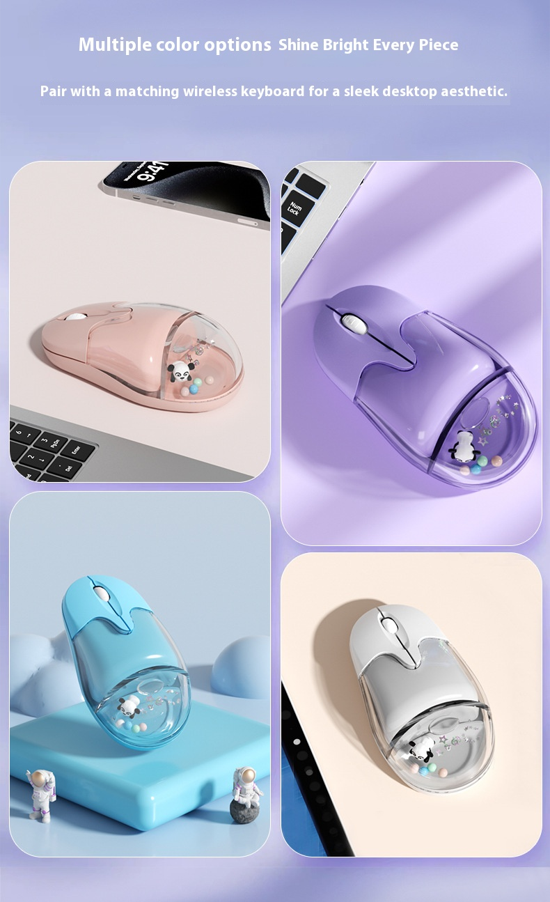 Mouse wireless – 2.4G + Bluetooth Dual Mode, sensore ottico 1600 DPI, design ergonomico, batteria ricaricabile, 6 opzioni di colore_voghion.com