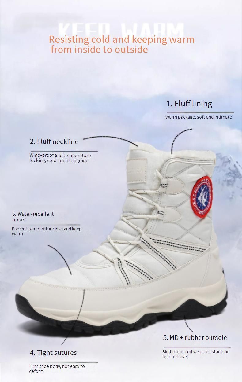 BUFFNY Unisex Winter Sneeuwlaarzen Waterdichte Slipvaste Geïsoleerde Koppelsschoenen Met Kunstbont Voering Voor Buitenactiviteiten_voghion.com