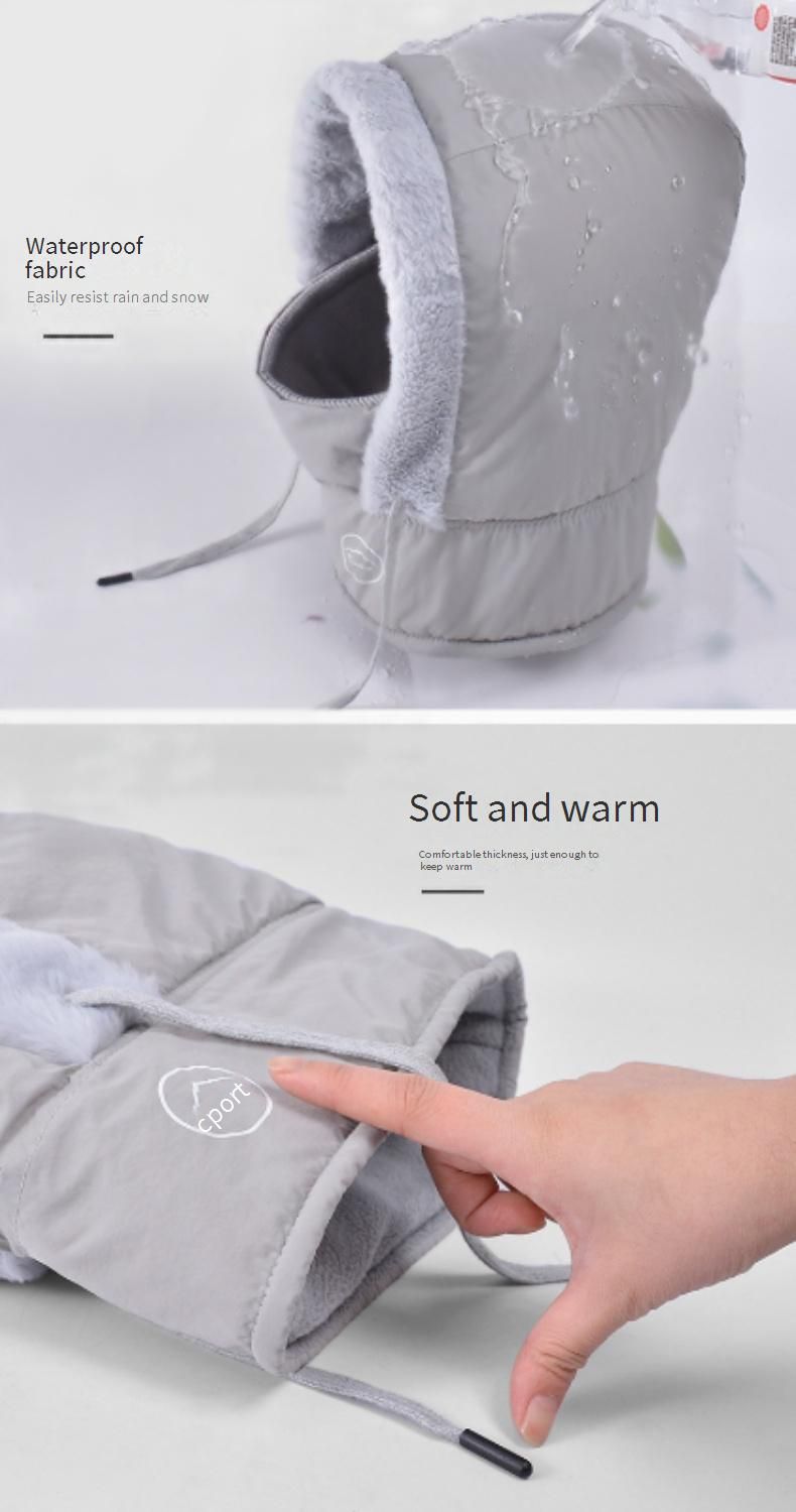 Unisex Winter Cycling Hat With Face Mask - Windproof, Waterproof & Thermal Ear Protection For Biking Commuters_voghion.com