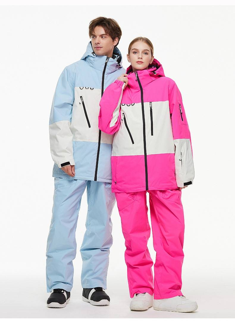 Combinaison de ski pour hommes et femmes – Ensemble veste et pantalon de snowboard et de ski imperméable, vêtements d'hiver thermiques et coupe-vent_voghion.com